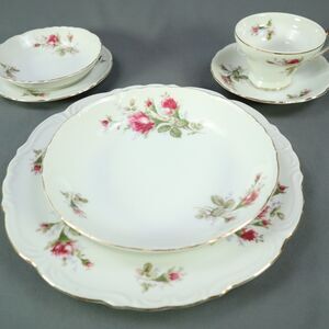 Old Rose by Ucagco China Set 6 Piece Place Setting